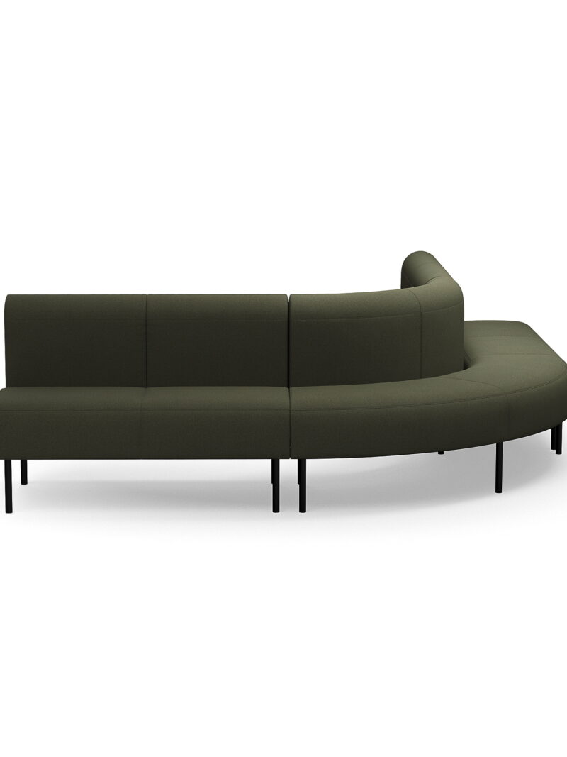 Sofa VARIETY, narożna na zewnątrz 90°, tkanina Blues CSII, oliwkowy