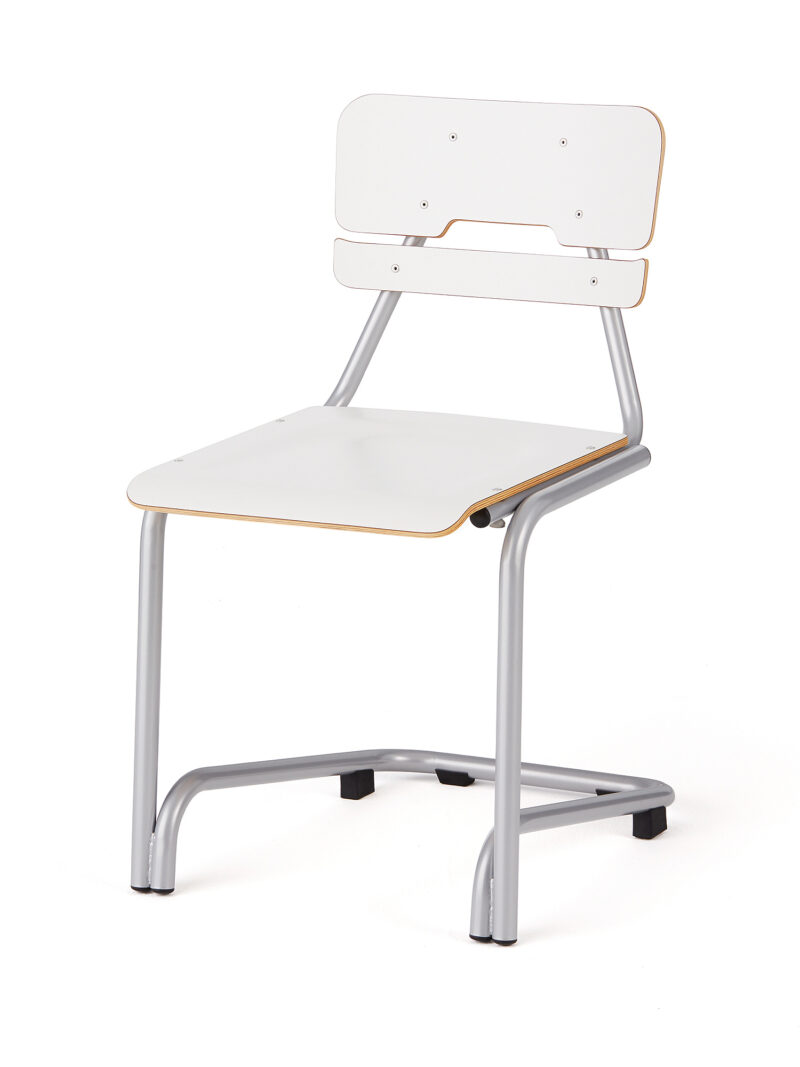 Krzesło szkolne DOCTRINA, 450 mm, biały