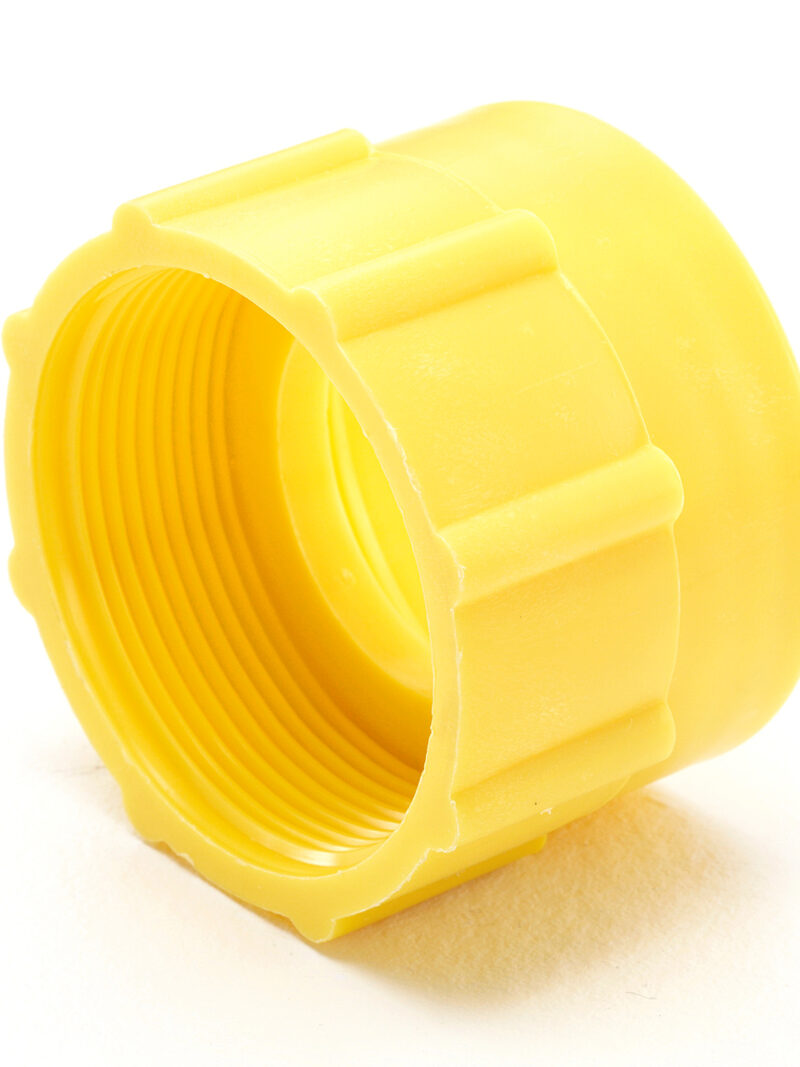 Adapter do beczek, DIN 60 do 2" BSP, żółty