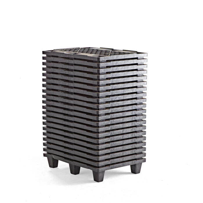 Paleta plastikowa, 800x600 mm, sztaplowana, 20 szt.