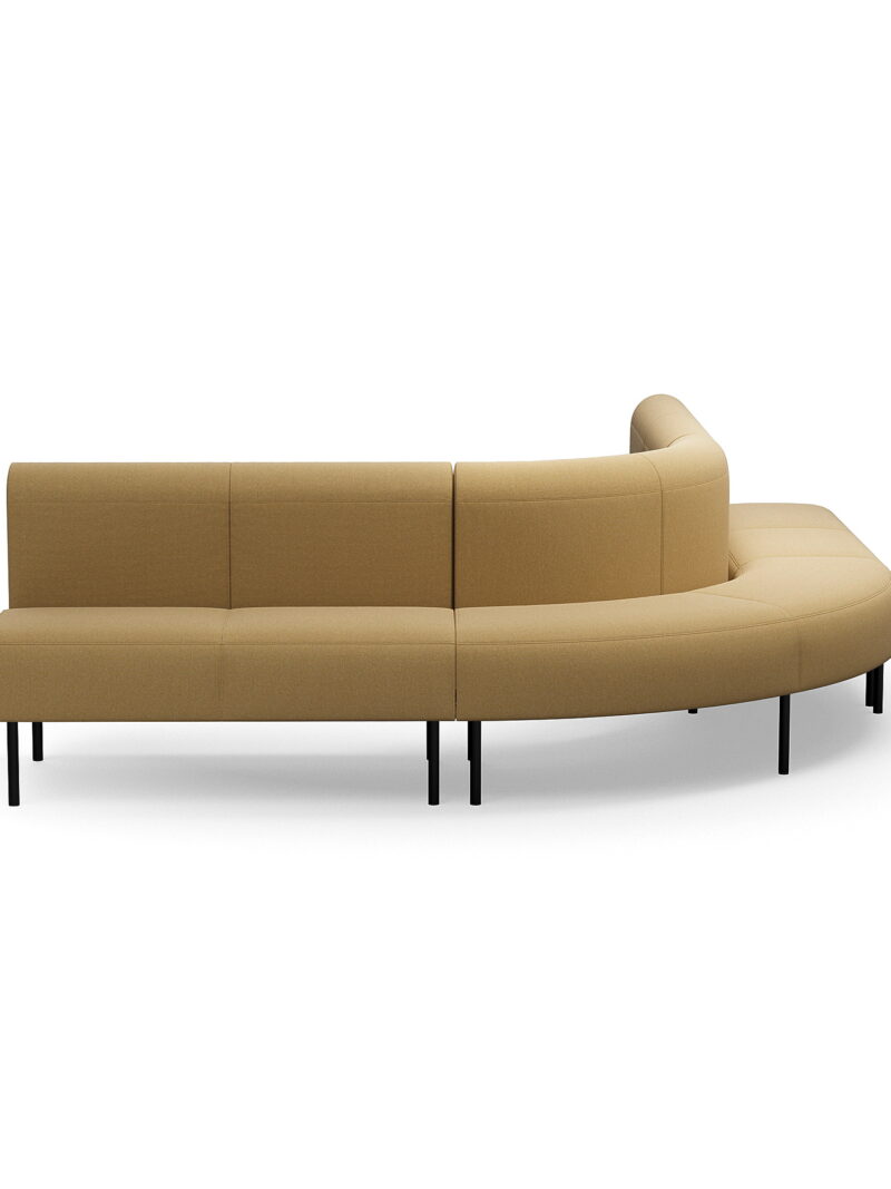 Sofa VARIETY, narożna na zewnątrz 90°, tkanina Pod CS, żółty