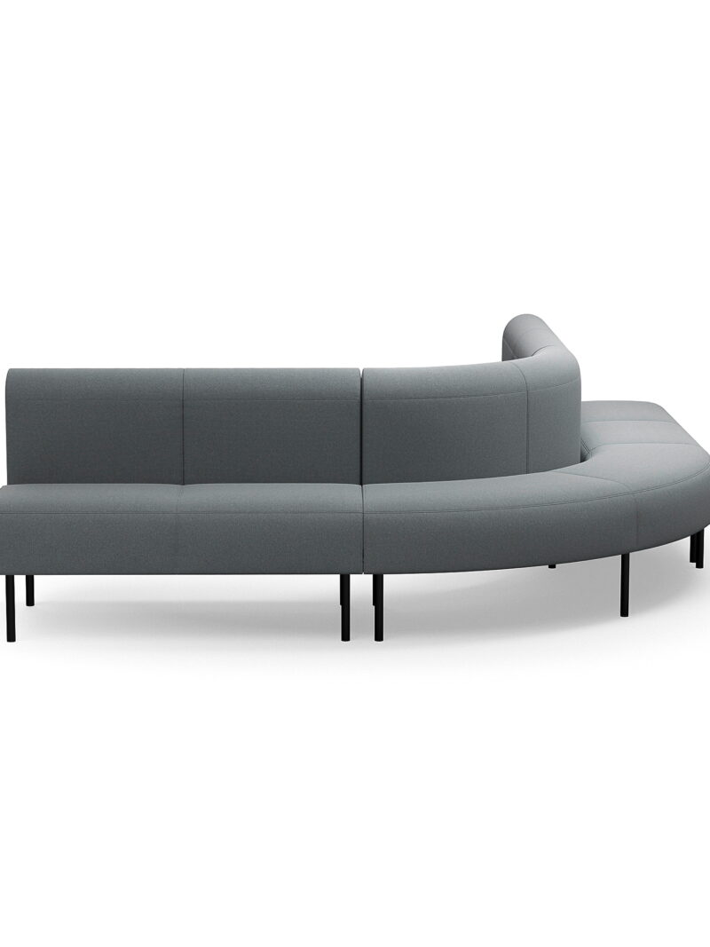 Sofa VARIETY, narożna na zewnątrz 90°, tkanina Pod CS, srebrnoszary