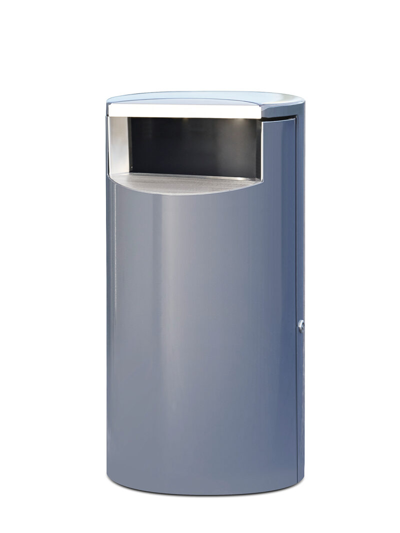 Pojemnik na odpady LENNOX, Ø 400x720 mm, 60 L, szary
