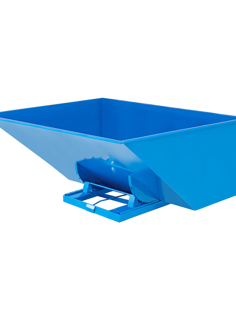 Kontener wywrotka AZURE, samowyładowczy, 2073x1866x1248 mm, 3000 L, niebieski