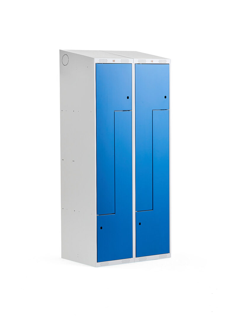 Szafa ubraniowa typu Z, CLASSIC, 2 moduły, 4 drzwi, 1900x800x550 mm, niebieski