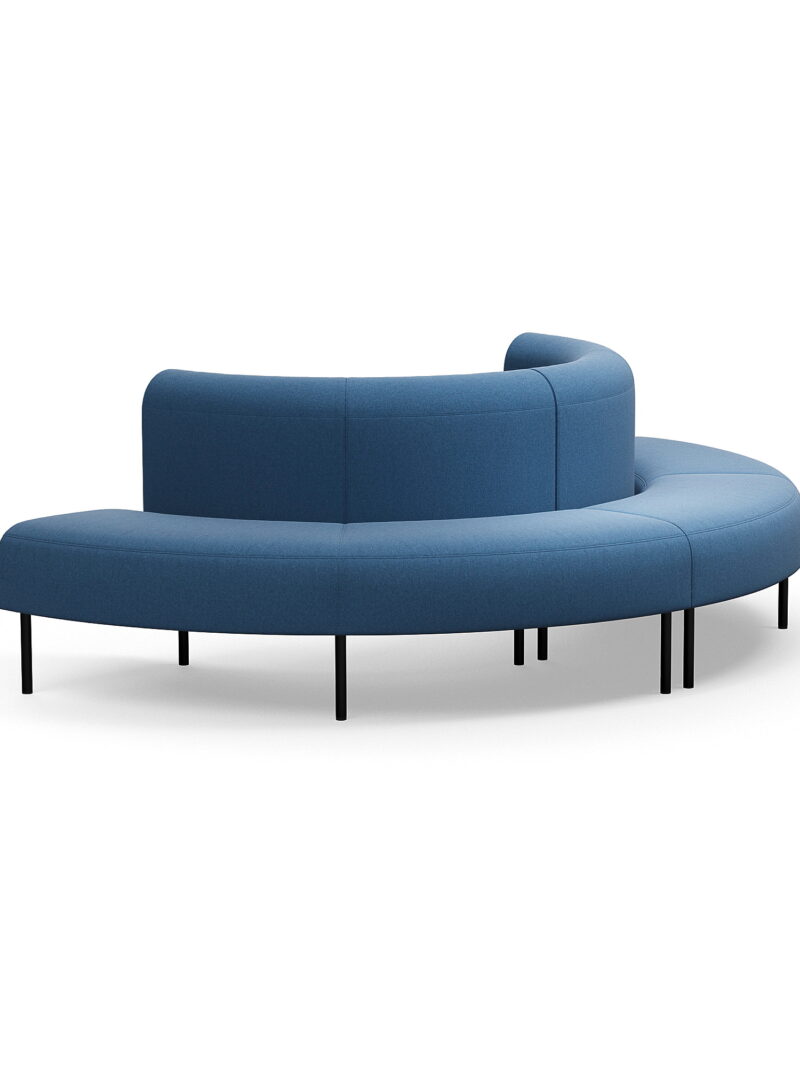 Sofa VARIETY, półokrągła na zewnątrz, tkanina Pod CS, niebieski