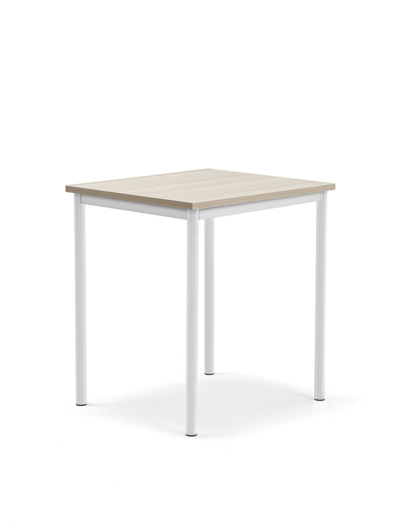 Biurko BORÅS PLUS, 700x600x760 mm, popielaty laminat, biały