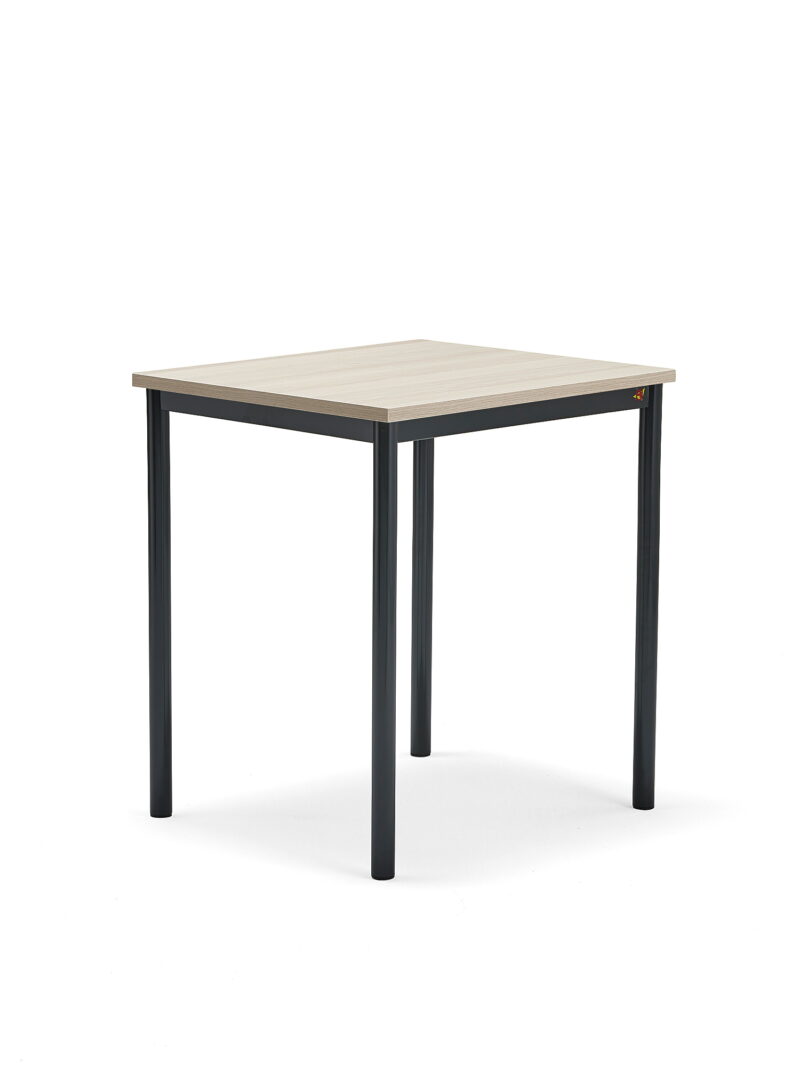 Biurko BORÅS PLUS, 700x600x760 mm, popielaty laminat, antracyt
