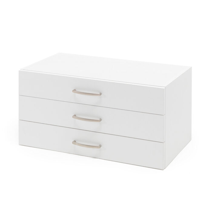 Wkład z szufladami, 3 szuflady, 375x720x410 mm, biały