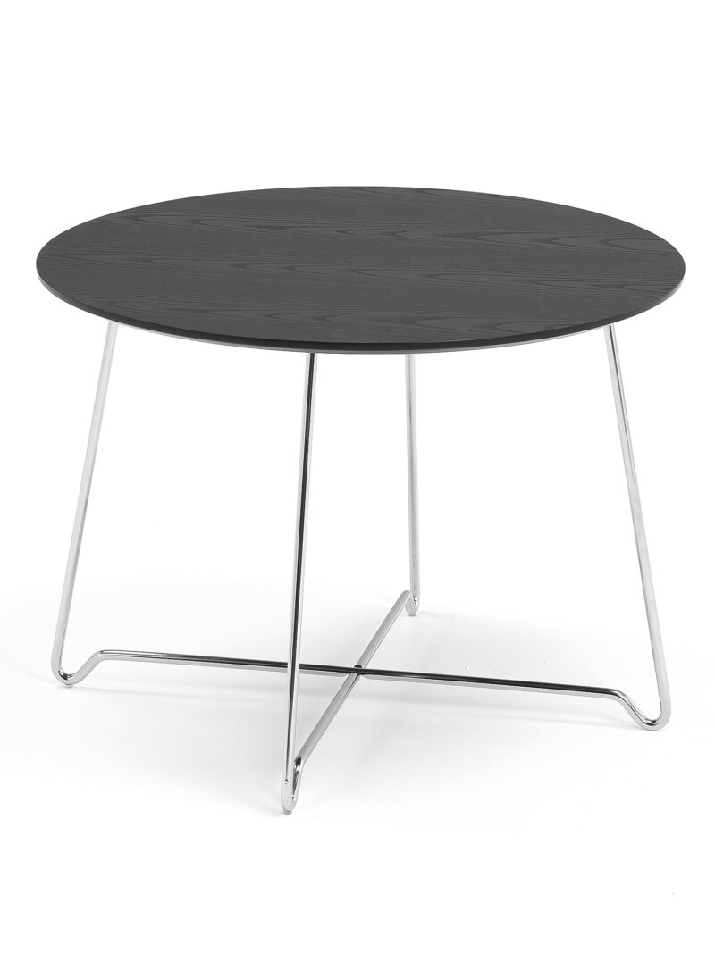 Stół kawowy IRIS, wys. 510 mm, chrom, czarny