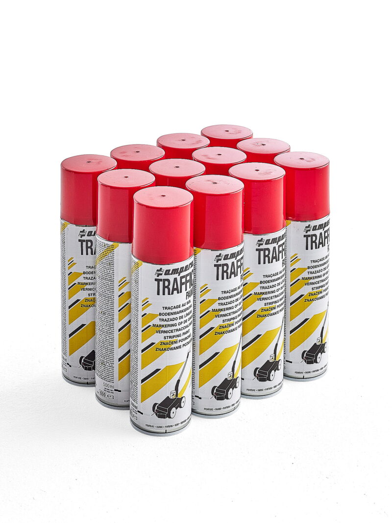 Farba w sprayu do znakowania, 12 szt., 500 ml, czerwony
