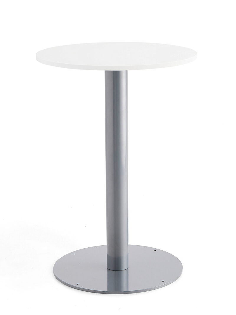 Stół barowy ALVA, okrągły, Ø700x1000 mm, biały