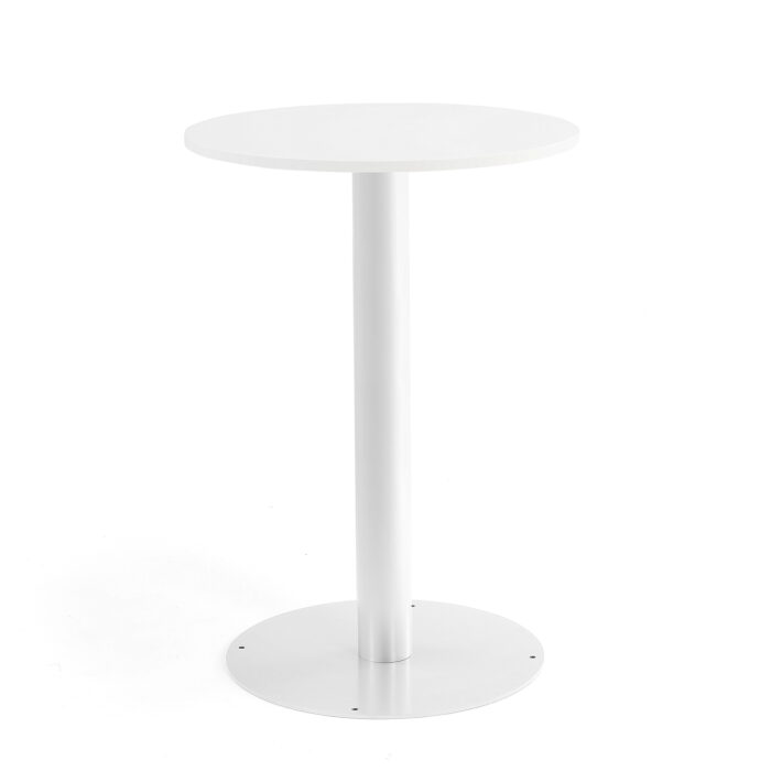 Stół barowy ALVA, okrągły, Ø700x1000 mm, biały, biały