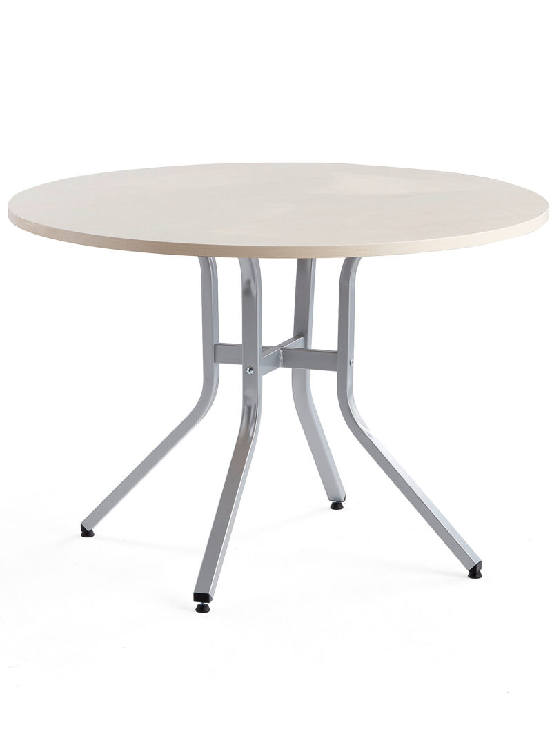 Stół VARIOUS, Ø1100x740 mm, srebrny, brzoza