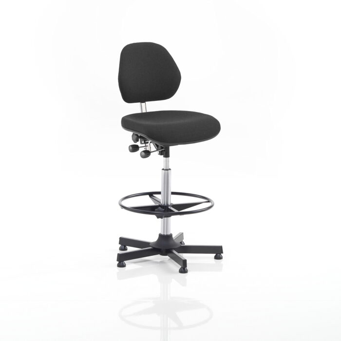 Krzesło robocze AUGUSTA, 650-900 mm, czarna tkanina