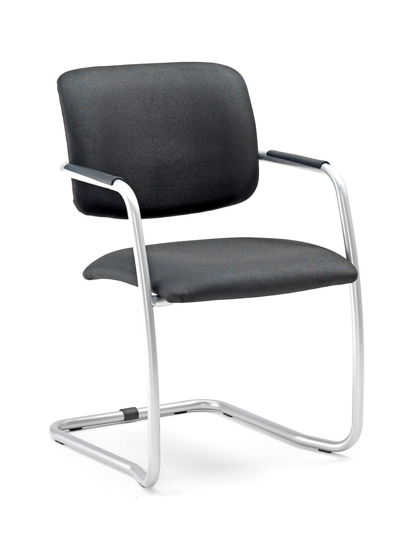 Krzesło konferencyjne SIMCOE, sztaplowane, czarny, szary