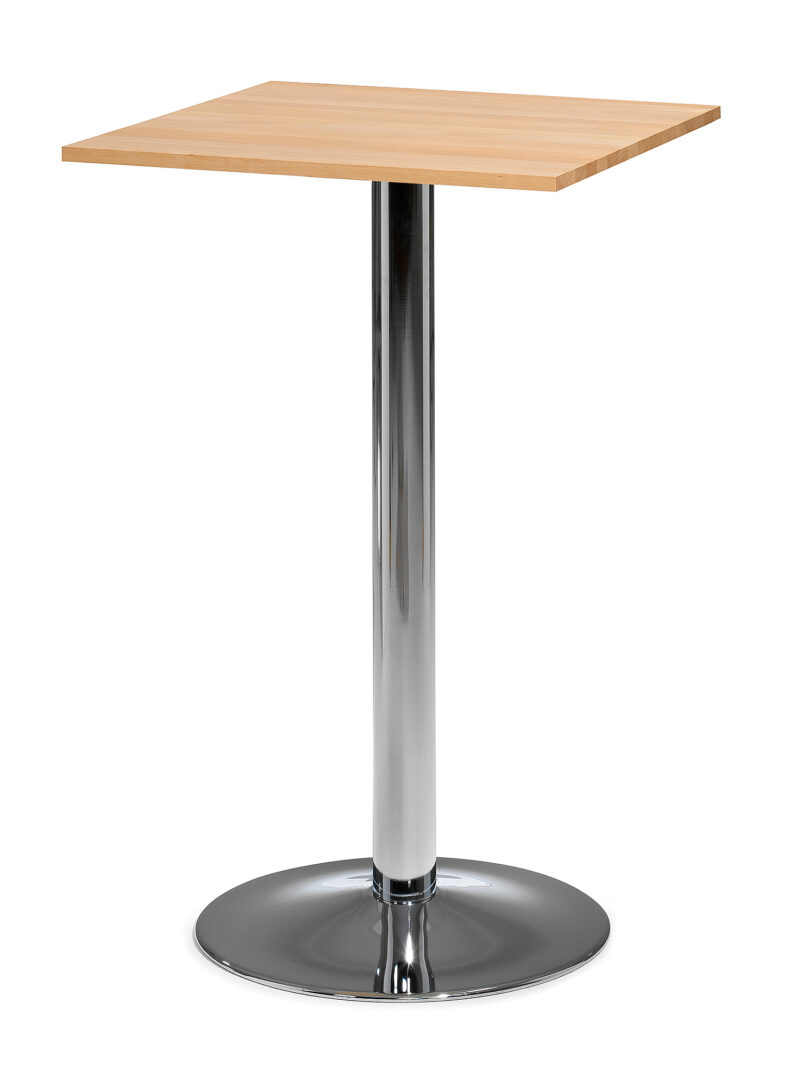 Stół barowy SIRI, 700x700x1095 mm, buk, chrom
