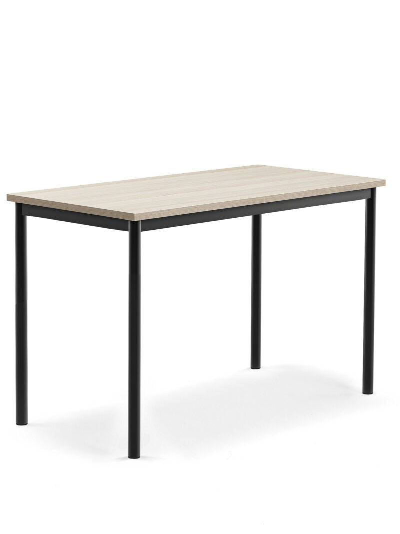 Biurko BORÅS PLUS, 1200x600x760 mm, popielaty laminat, antracyt