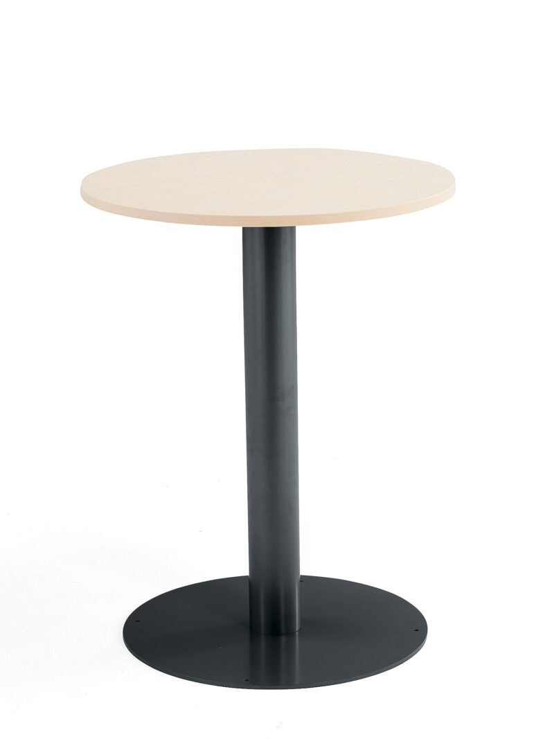 Stół barowy ALVA, Ø700x900 mm, brzoza, antracyt