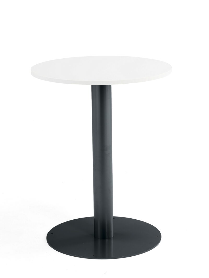 Stół barowy ALVA, Ø700x900 mm, biały, antracyt