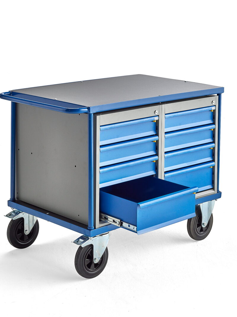 Wózek warsztatowy MOBILE, 2 szuflady, 875x1000x700 mm