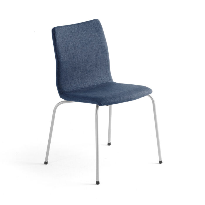 Krzesło konferencyjne OTTAWA, tkanina, niebieski, szary