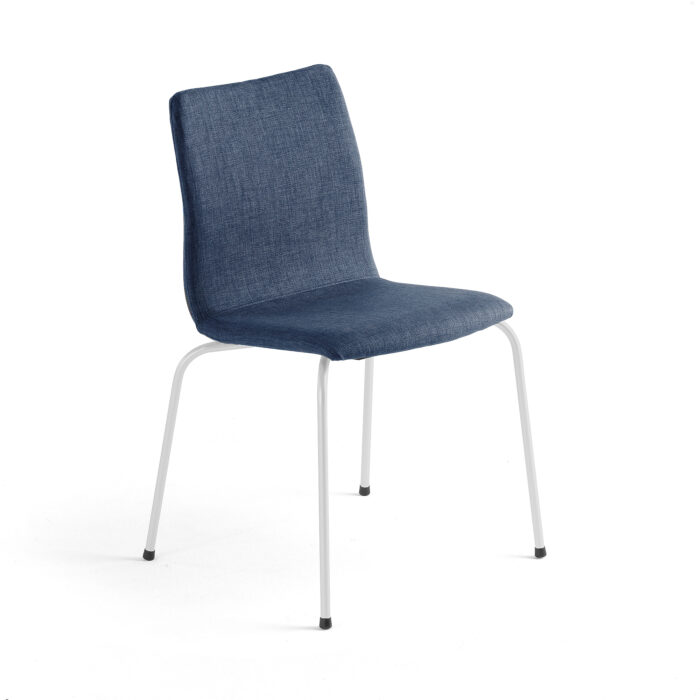 Krzesło konferencyjne OTTAWA, tkanina, niebieski, biały