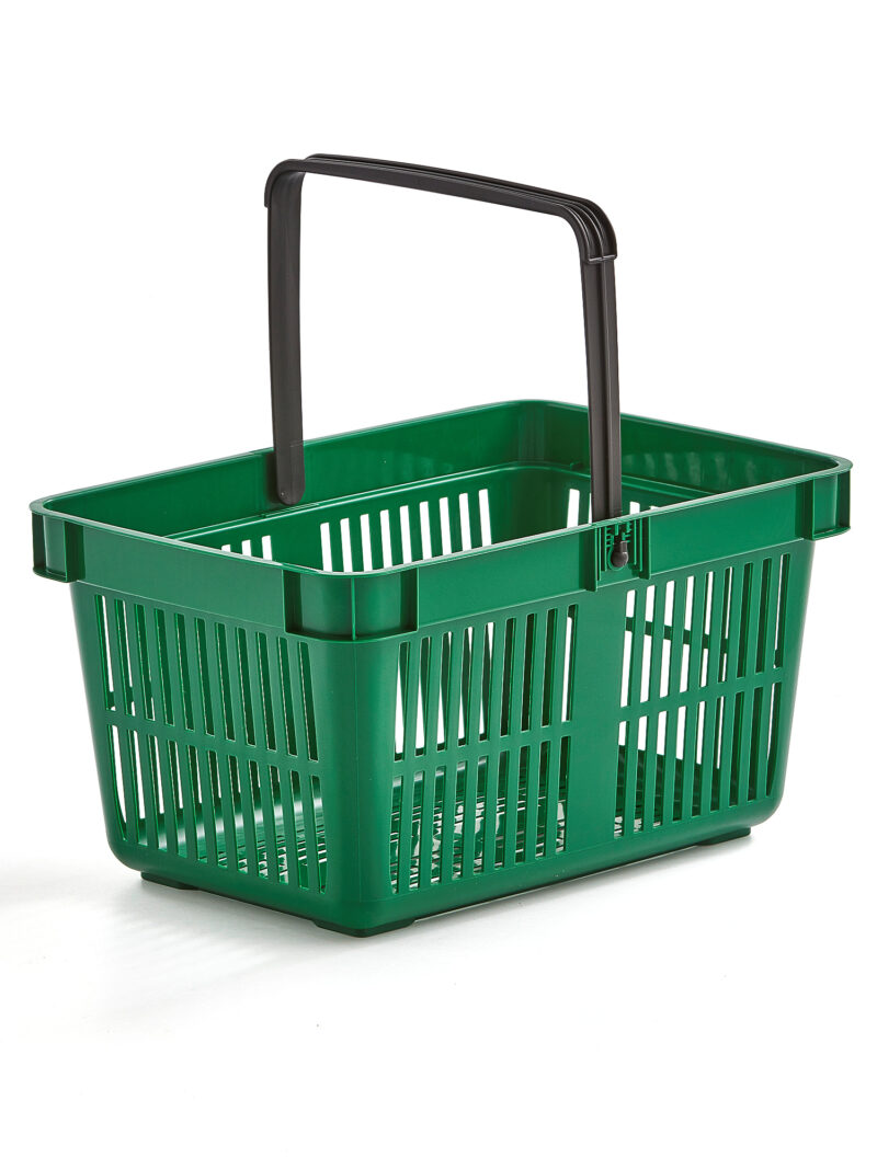 Koszyk na zakupy, 480x330x250 mm, 27 L, zielony