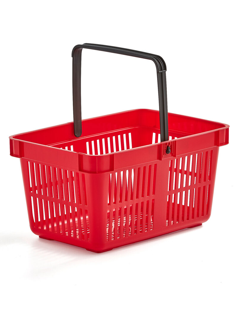 Koszyk na zakupy, 480x330x250 mm, 27 L, czerwony
