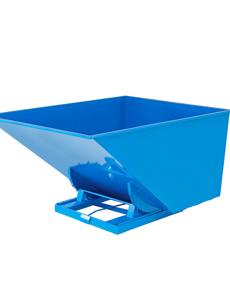 Kontener wywrotka AZURE, samowyładowczy, 2073x1316x1248 mm, 2000 L, niebieski