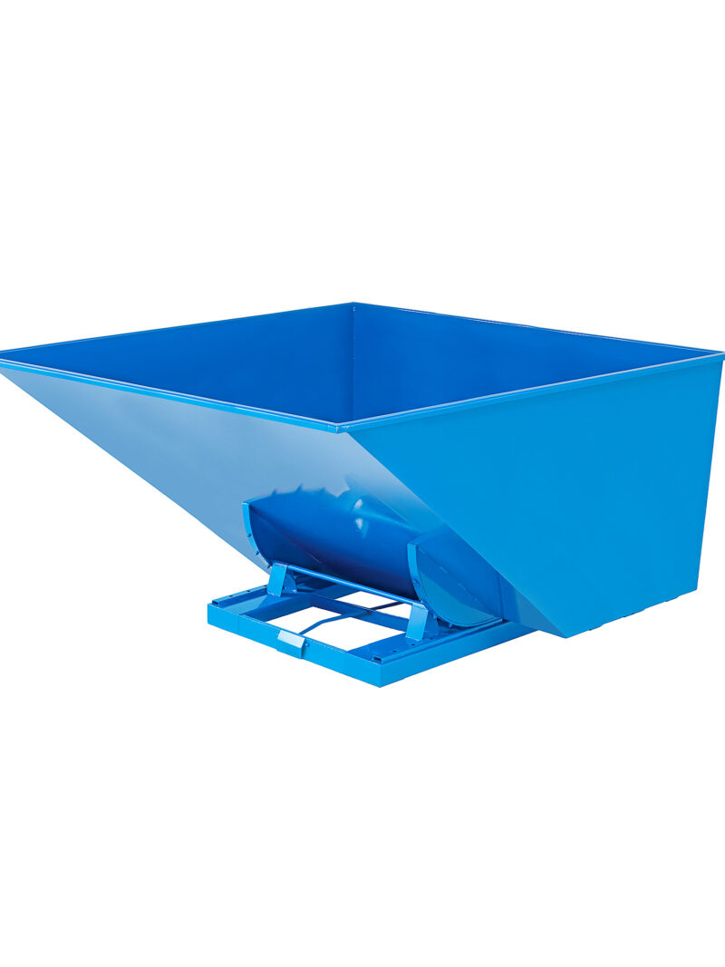 Kontener wywrotka AZURE, samowyładowczy, 2073x1566x1248 mm, 2500 L, niebieski