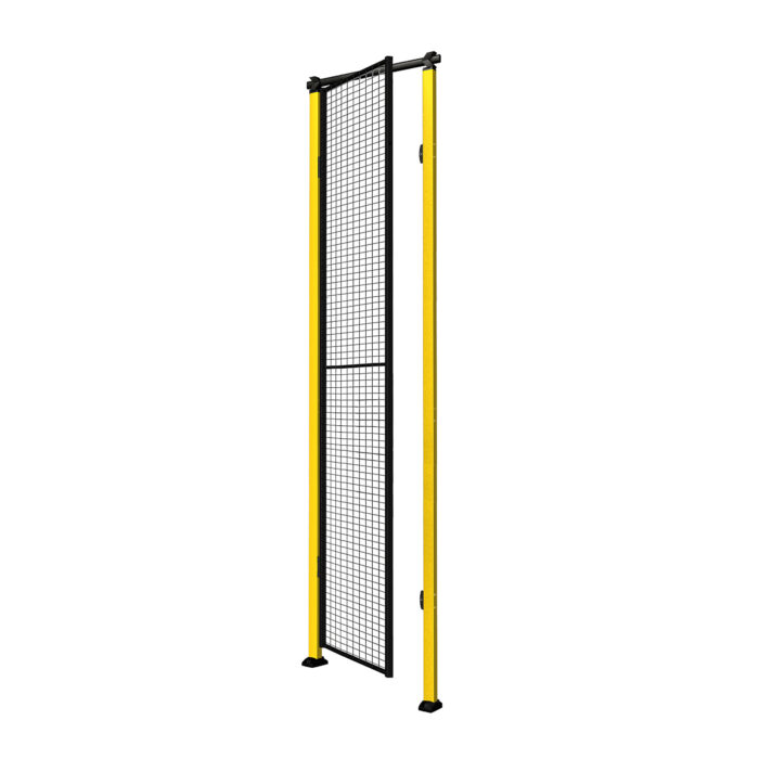 Pojedyncze drzwi X-GUARD ze słupkami i siatką, z ramą, 2300x900 mm
