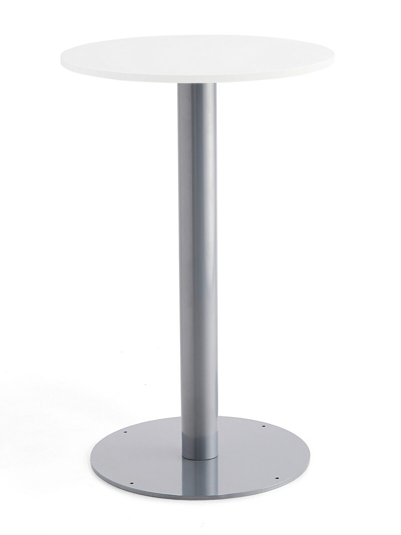 Stół barowy ALVA, okrągły, Ø700x1100 mm, biały