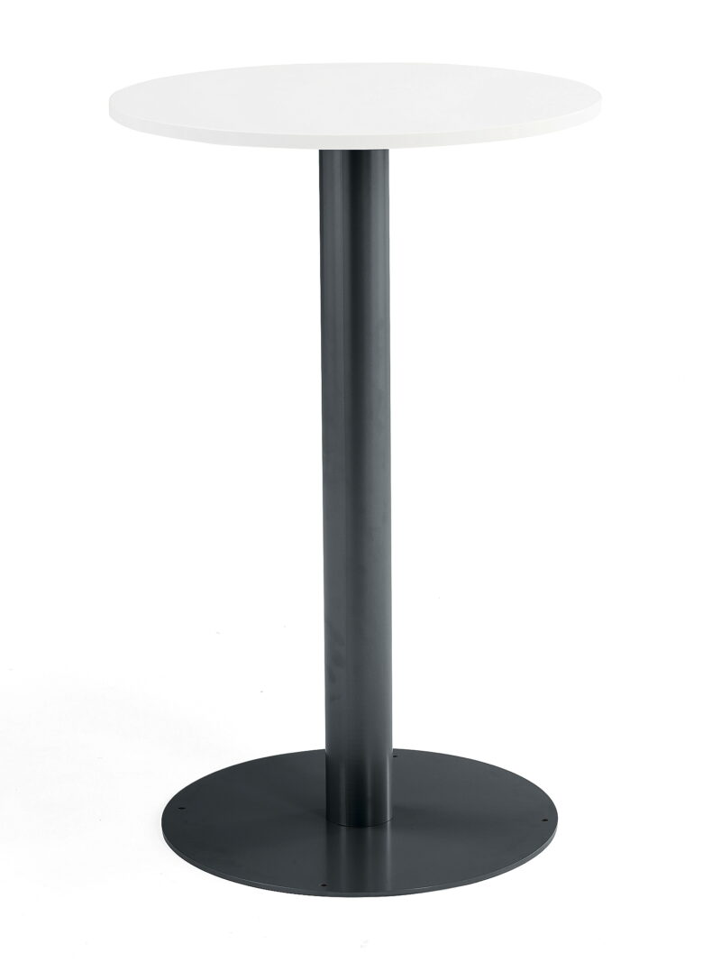 Stół barowy ALVA, Ø700x1100 mm, biały, antracyt