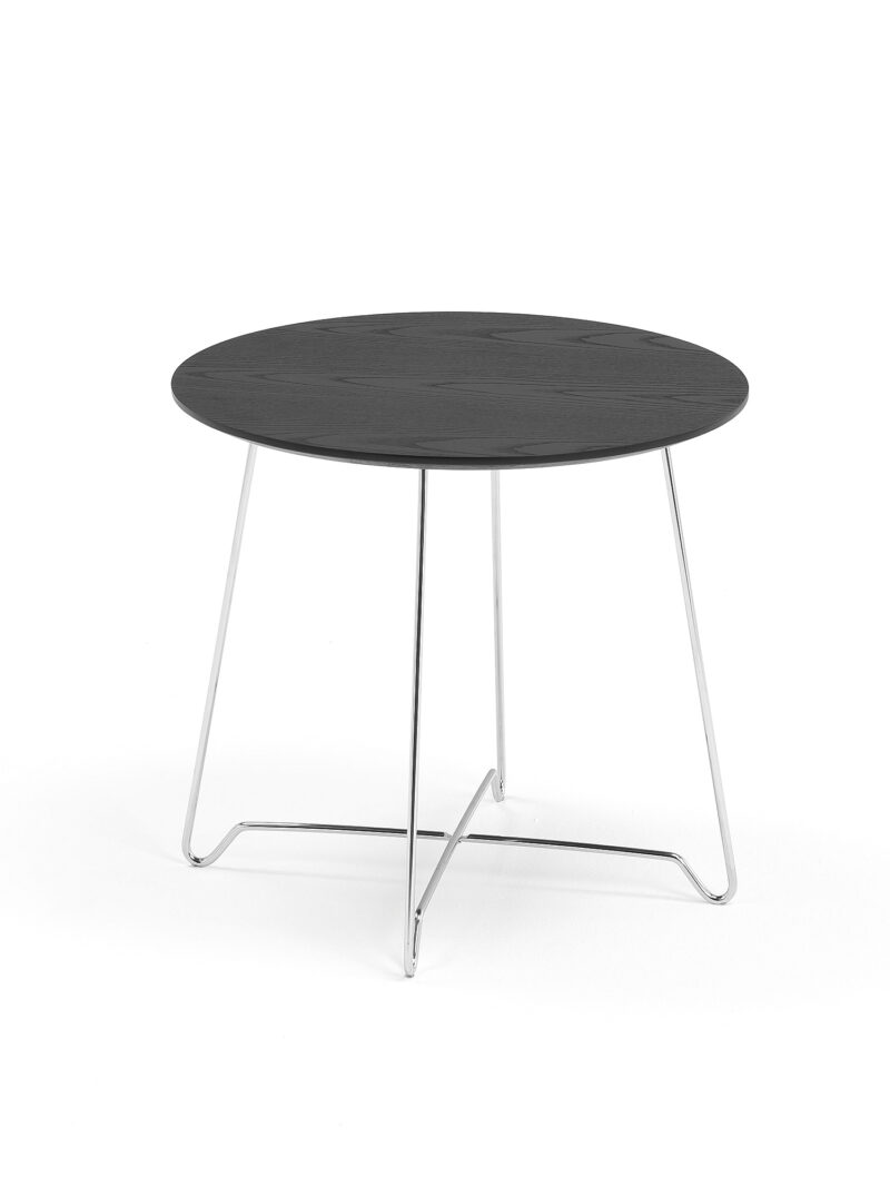 Stół kawowy IRIS, wys. 460 mm, chrom, czarny