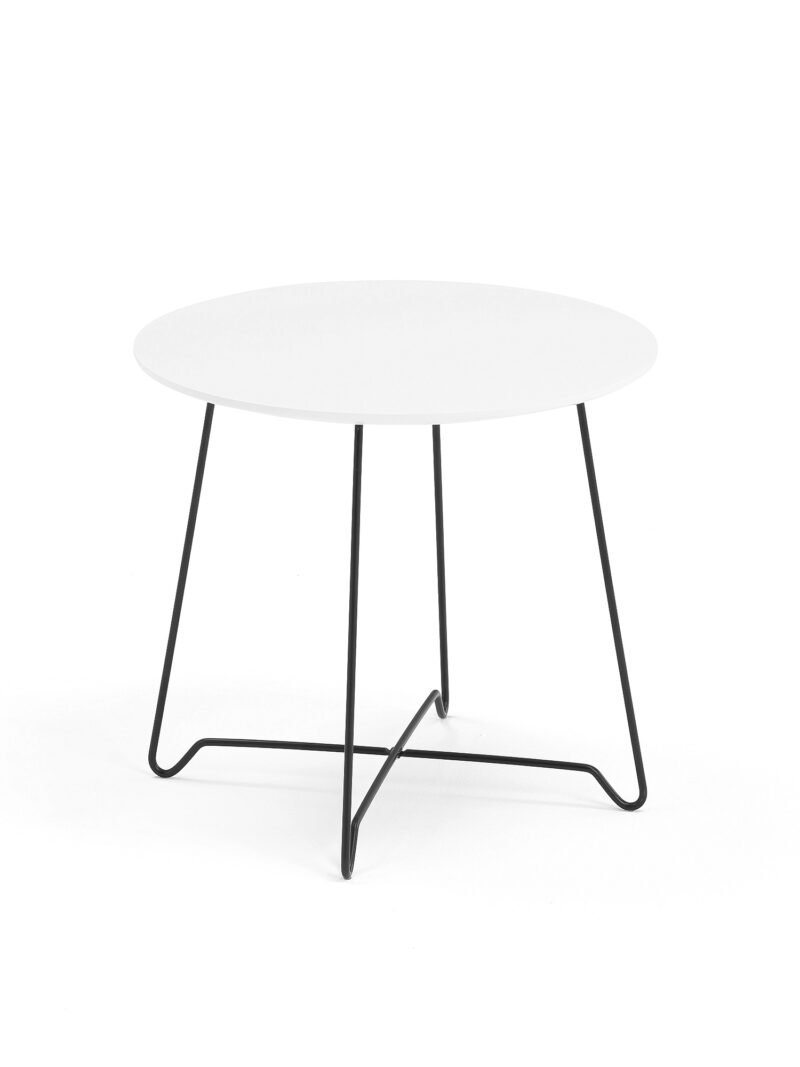 Stół kawowy IRIS, wys. 460 mm, czarny, biały