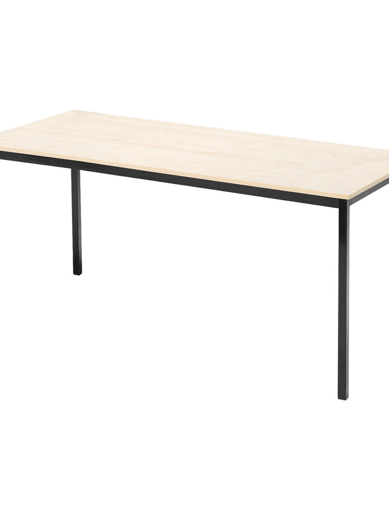 Stół do jadalni JAMIE, 1800x800 mm, laminat, brzoza, czarny