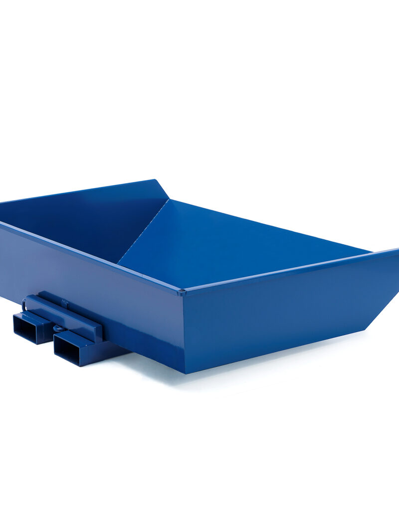 Kontener wywrotka HEAP, model niski, 1160 L, niebieski