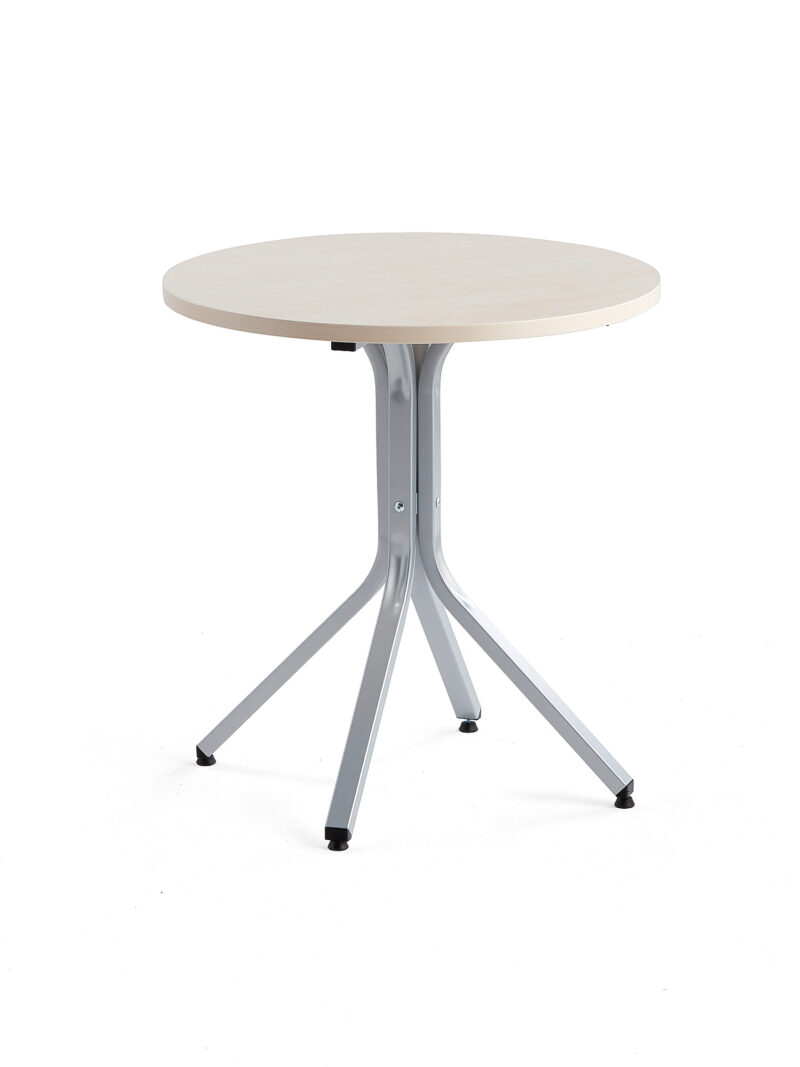 Stół VARIOUS, Ø700x740 mm, srebrny, brzoza