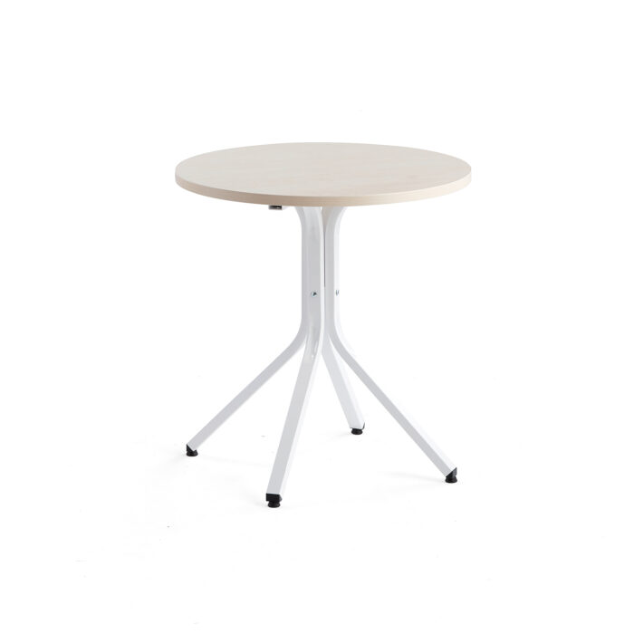 Stół VARIOUS, Ø700x740 mm, biały, brzoza