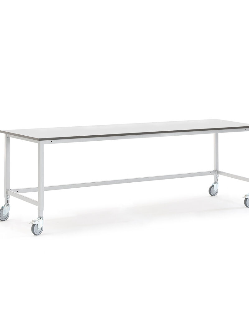 Mobilny stół roboczy MOTION, 2500x800 mm