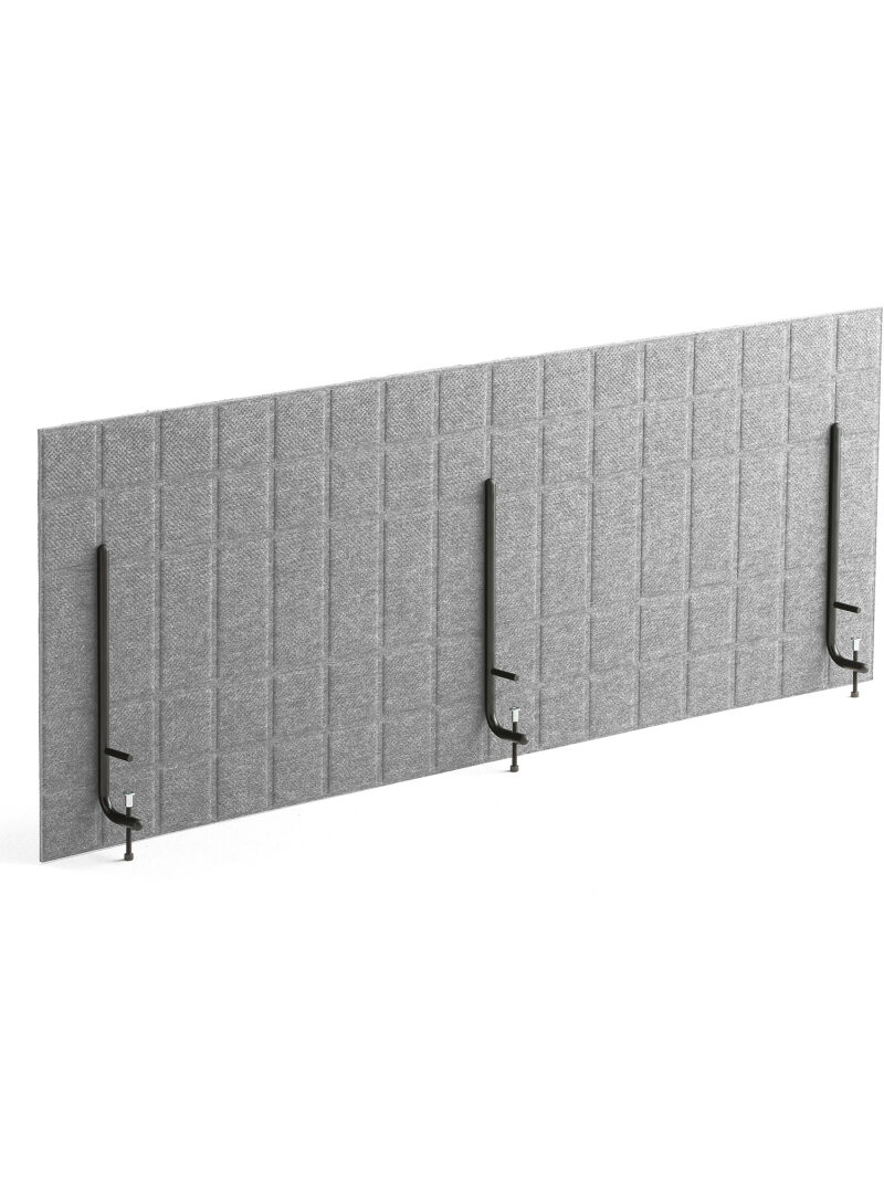 Ścianka biurkowa SPLIT, 1600x600 mm, jasnoszary