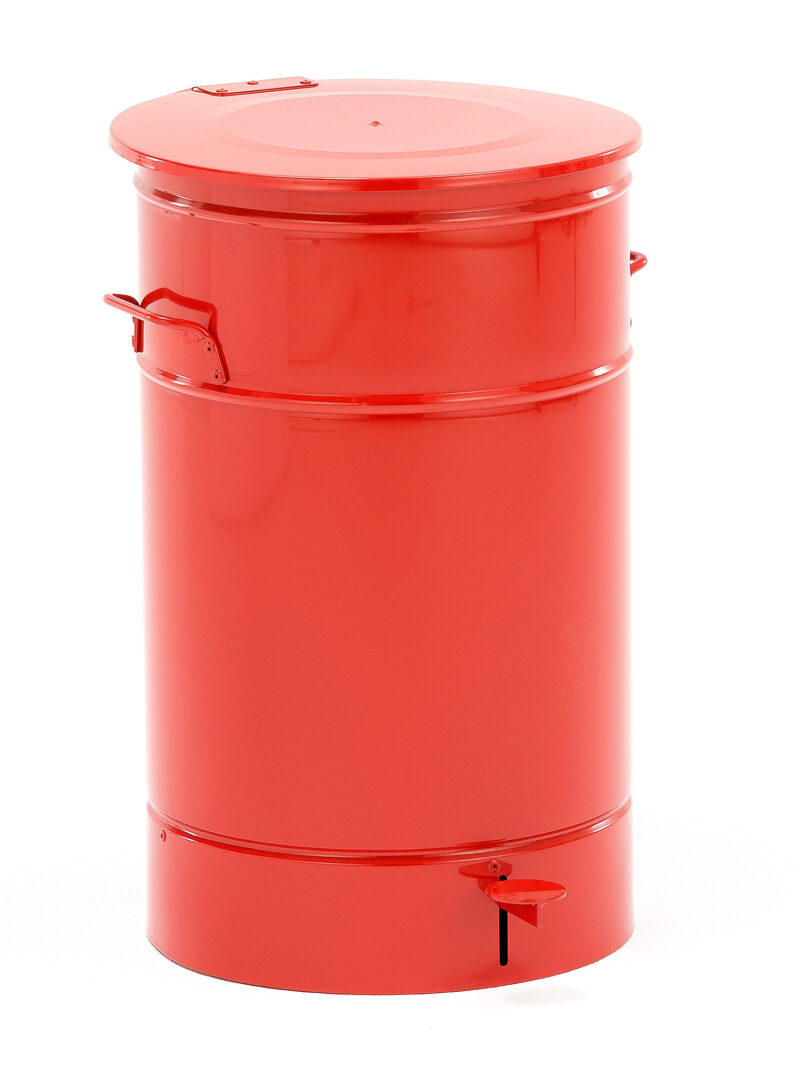 Kosz na śmieci LISTON, Ø 410x630 mm, 70 L, czerwony