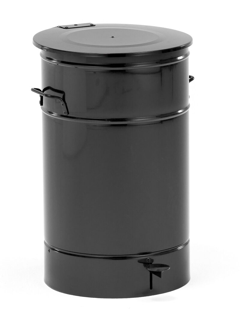 Kosz na śmieci LISTON, Ø 410x630 mm, 70 L, czarny