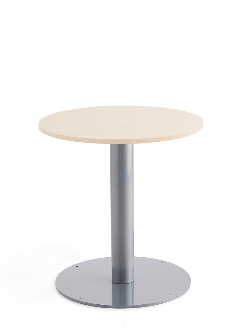 Stół ALVA na filarze, Ø700x720 mm, brzoza