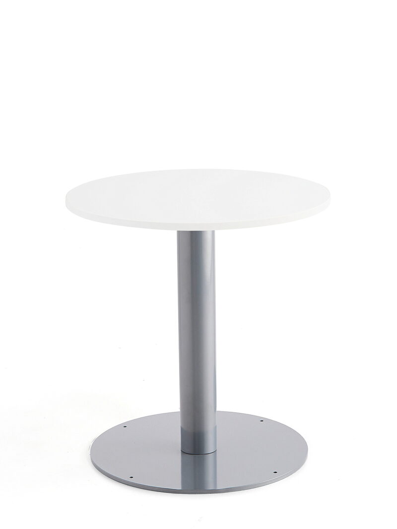 Stół ALVA na filarze, Ø700x720 mm, biały