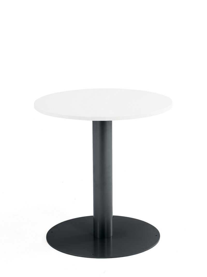 Stół barowy ALVA, Ø700x720 mm, biały, antracyt