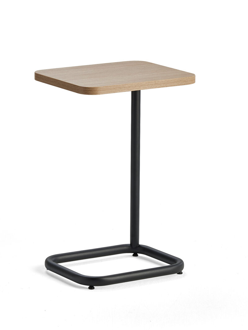 Stół na laptop STANDBY, 425x350x647 mm, czarny, dąb