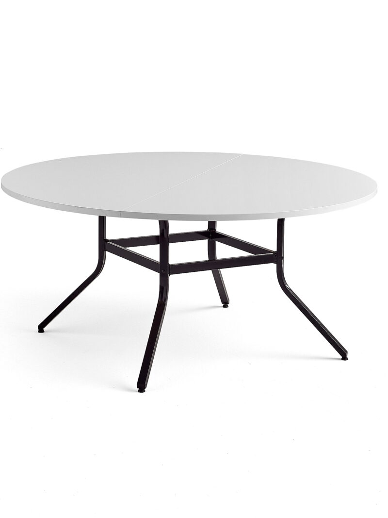 Stół VARIOUS, Ø1600x740 mm, czarny, biały