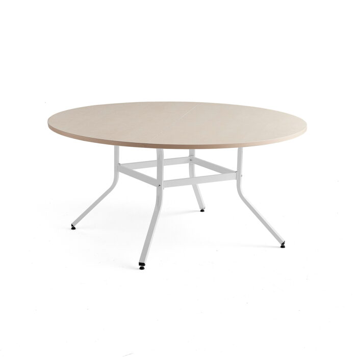 Stół VARIOUS, Ø1600x740 mm, biały, brzoza